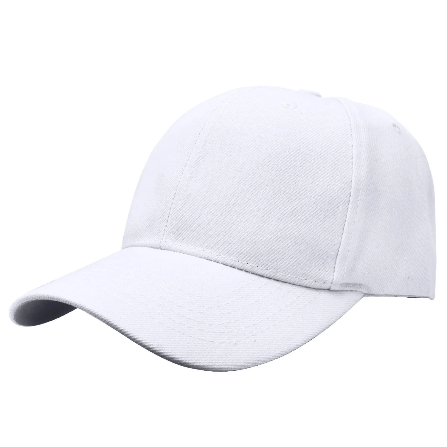 12-Pack Baseball Dad Cap Velcro Strap Adjustable Size - White