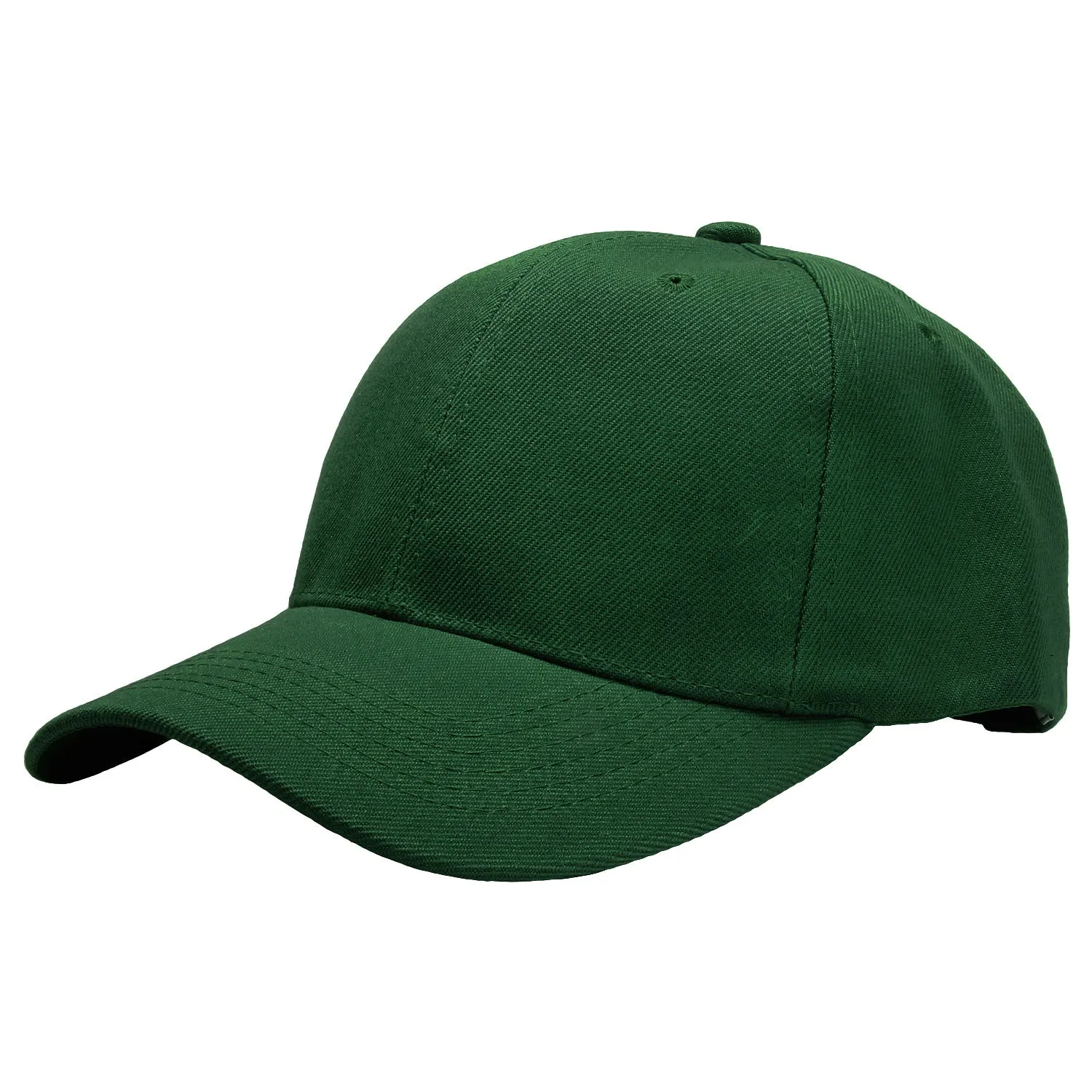 144-Pack Baseball Dad Cap Velcro Strap Adjustable Size - Hunter Green