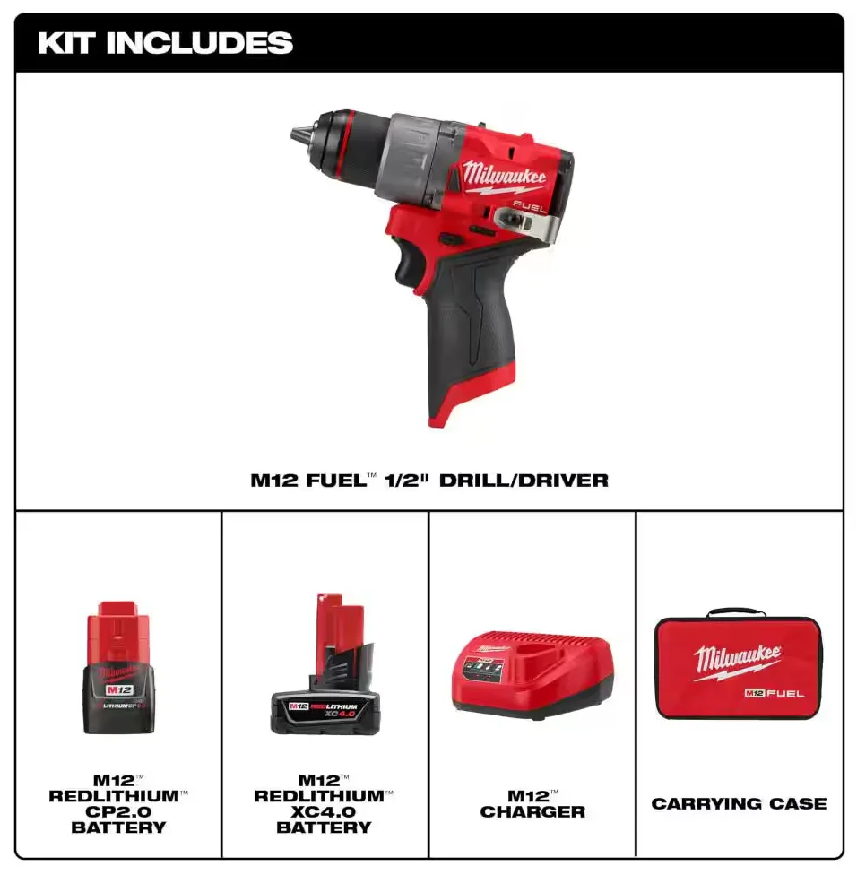 2403-22 Milwaukee M12 Fuel Drill/Driver Kit