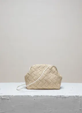 AIMEE Nature Raffia Clutch
