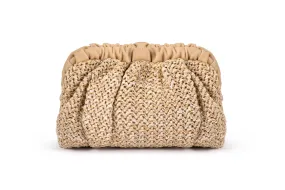 Amalia Petite Gathered Clutch (Natural)