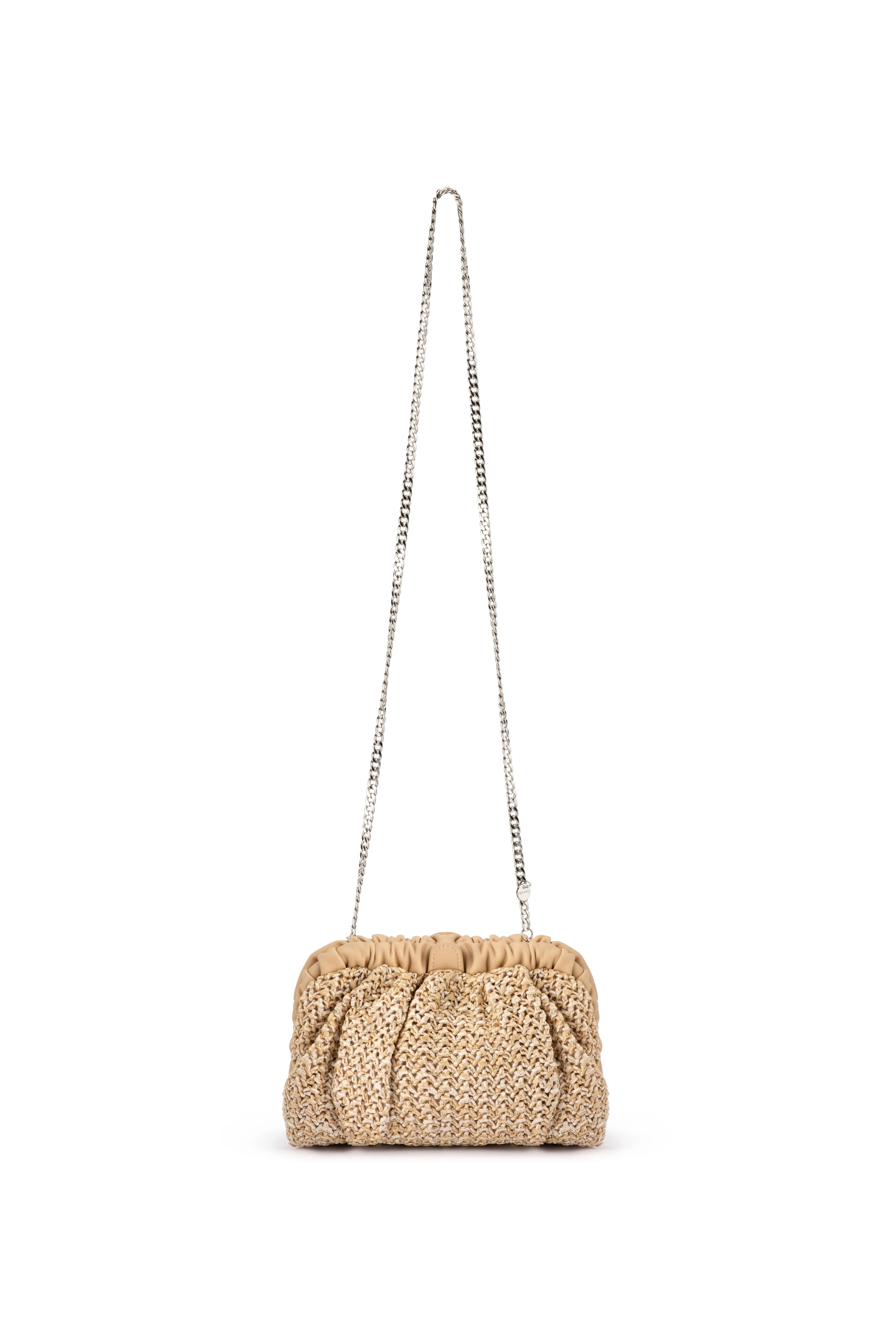 Amalia Petite Gathered Clutch (Natural)