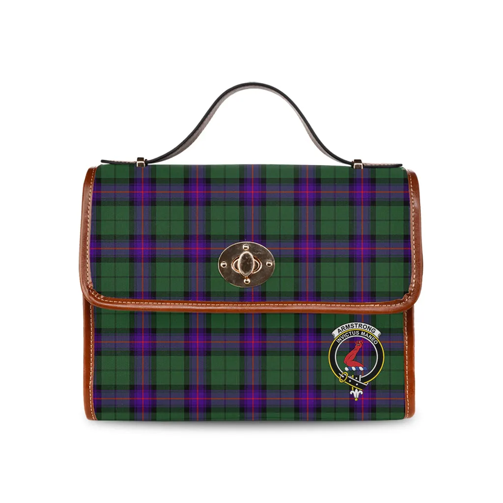 Armstrong Modern Tartan Waterproof Canvas Bag with Family Crest