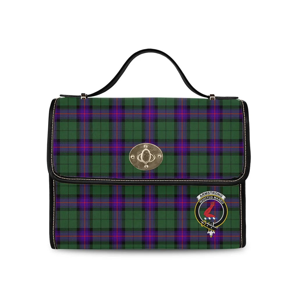 Armstrong Modern Tartan Waterproof Canvas Bag with Family Crest