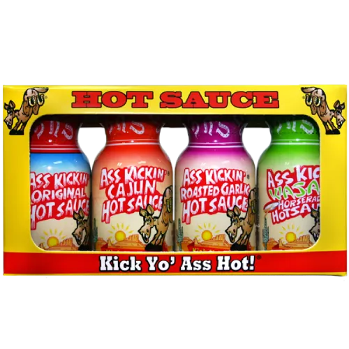 Ass Kickin' Hot Sauce Minis 4 Pack