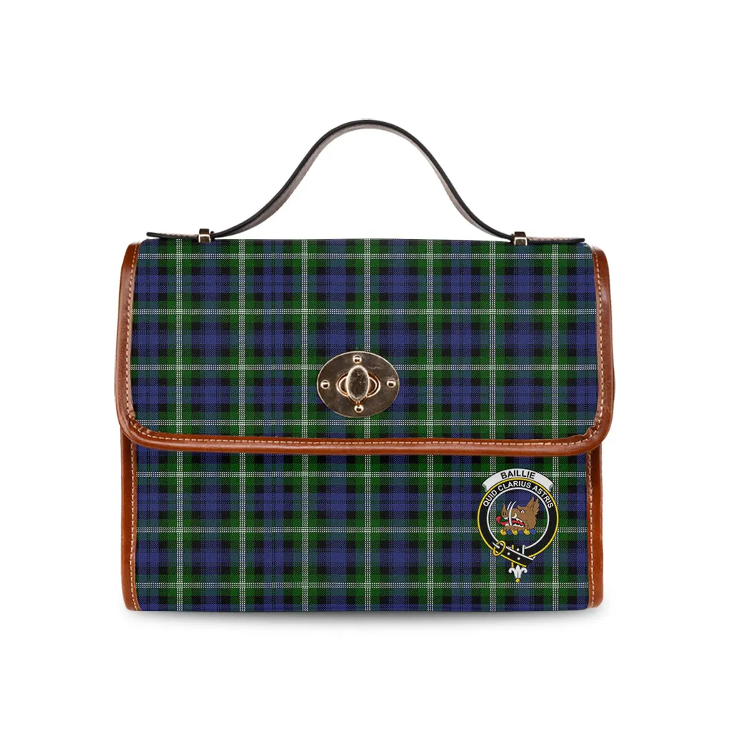 Baillie (Bailey) Tartan Waterproof Canvas Bag with Family Crest