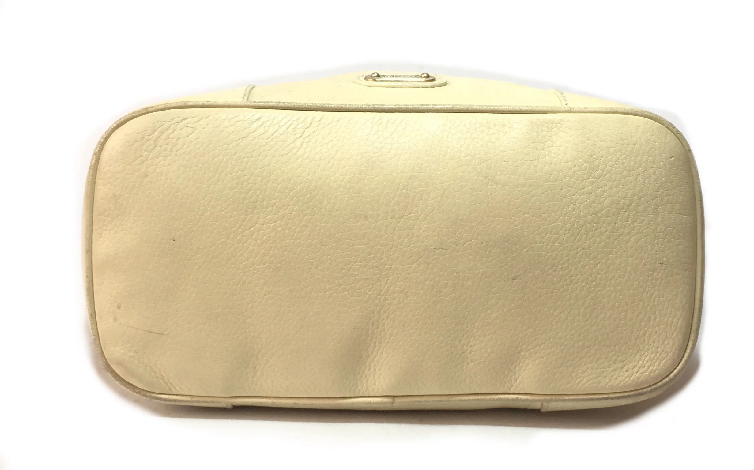 Bally Cream Textured Leather Shoulder Bag | Pre Loved |