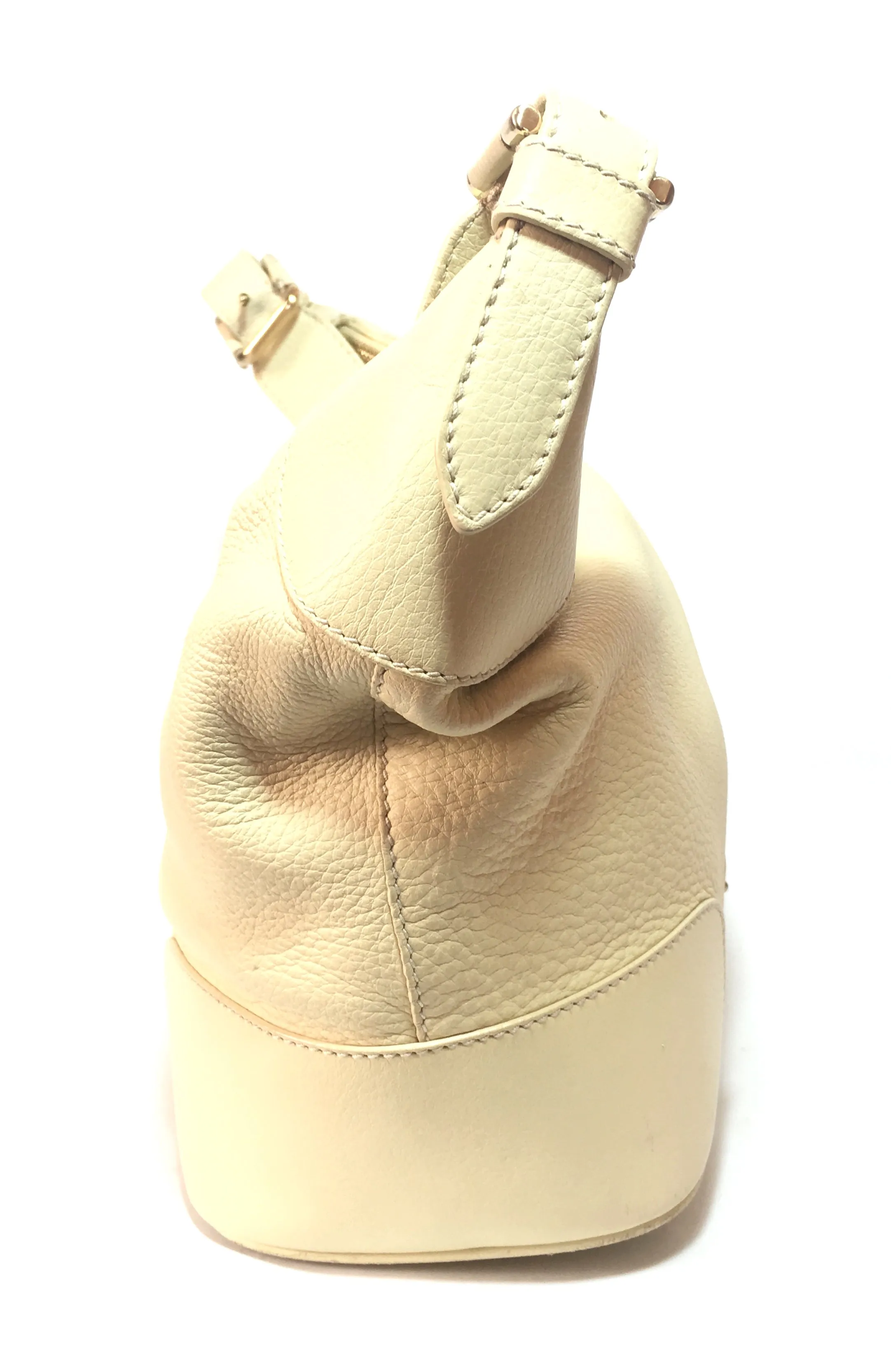 Bally Cream Textured Leather Shoulder Bag | Pre Loved |