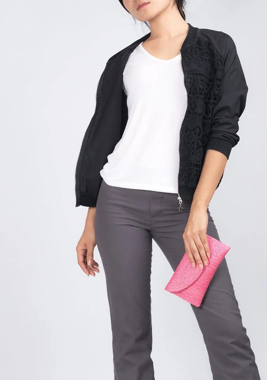 Bangkok Craft - Sisal Mini Clutch Bag (Pink)