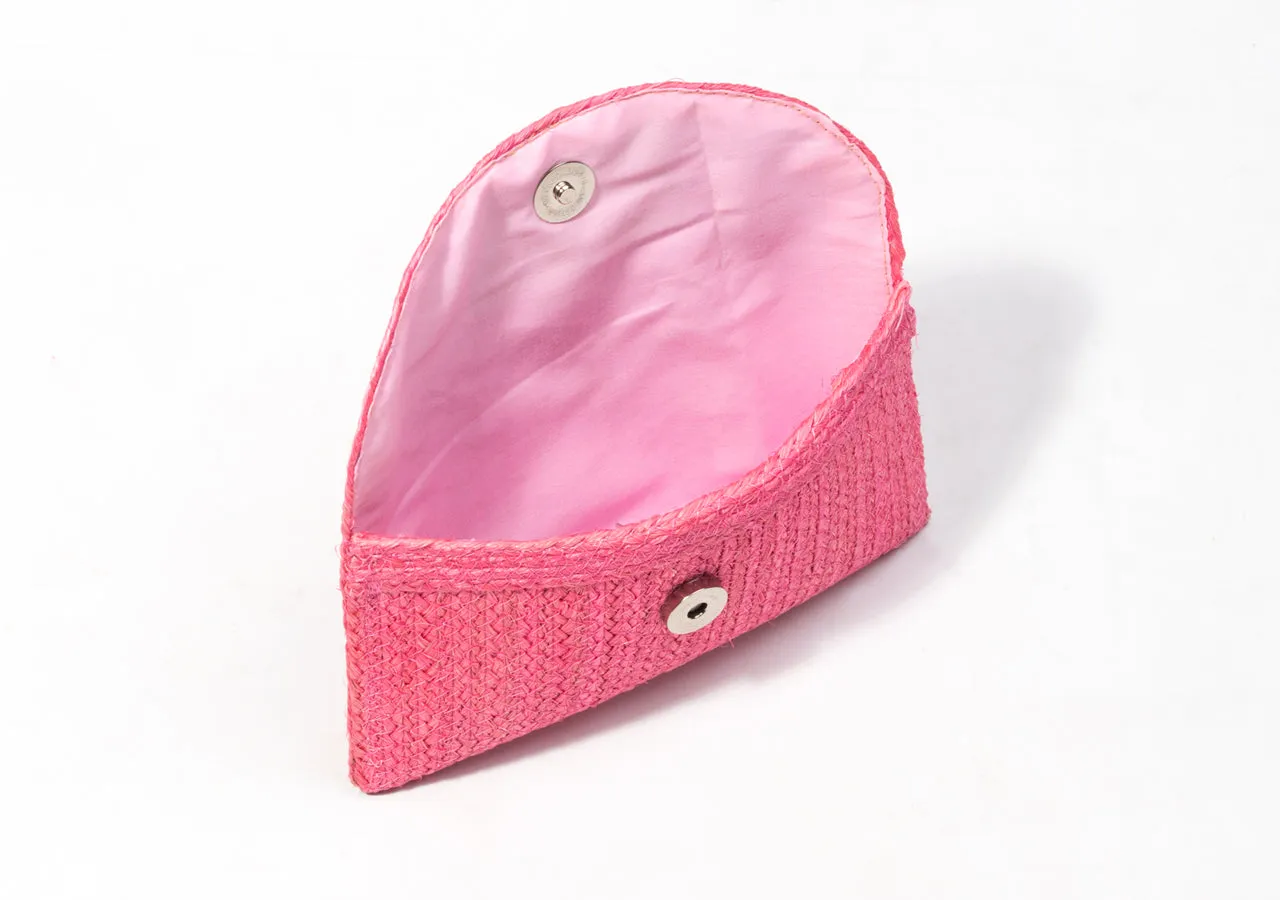 Bangkok Craft - Sisal Mini Clutch Bag (Pink)