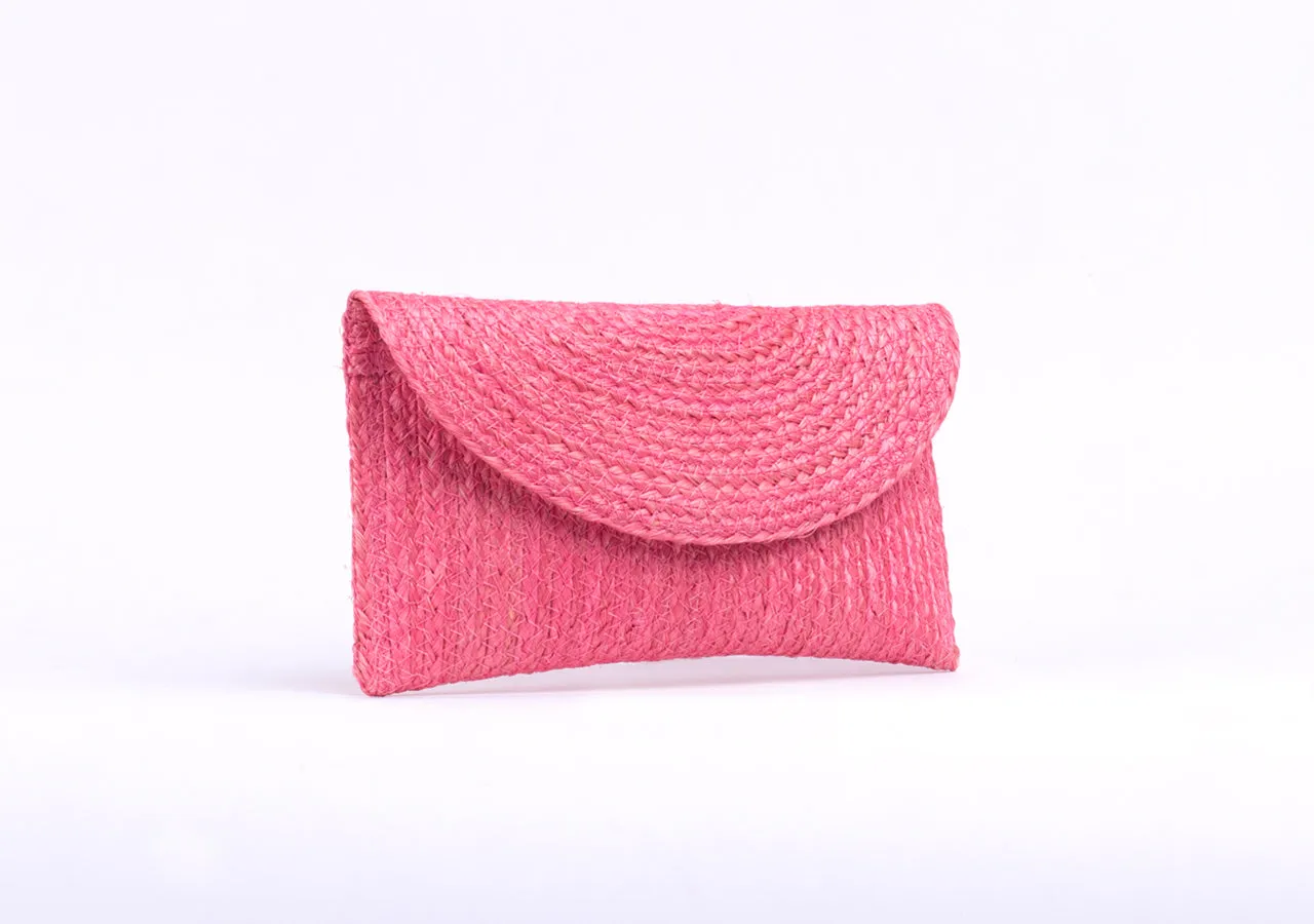 Bangkok Craft - Sisal Mini Clutch Bag (Pink)