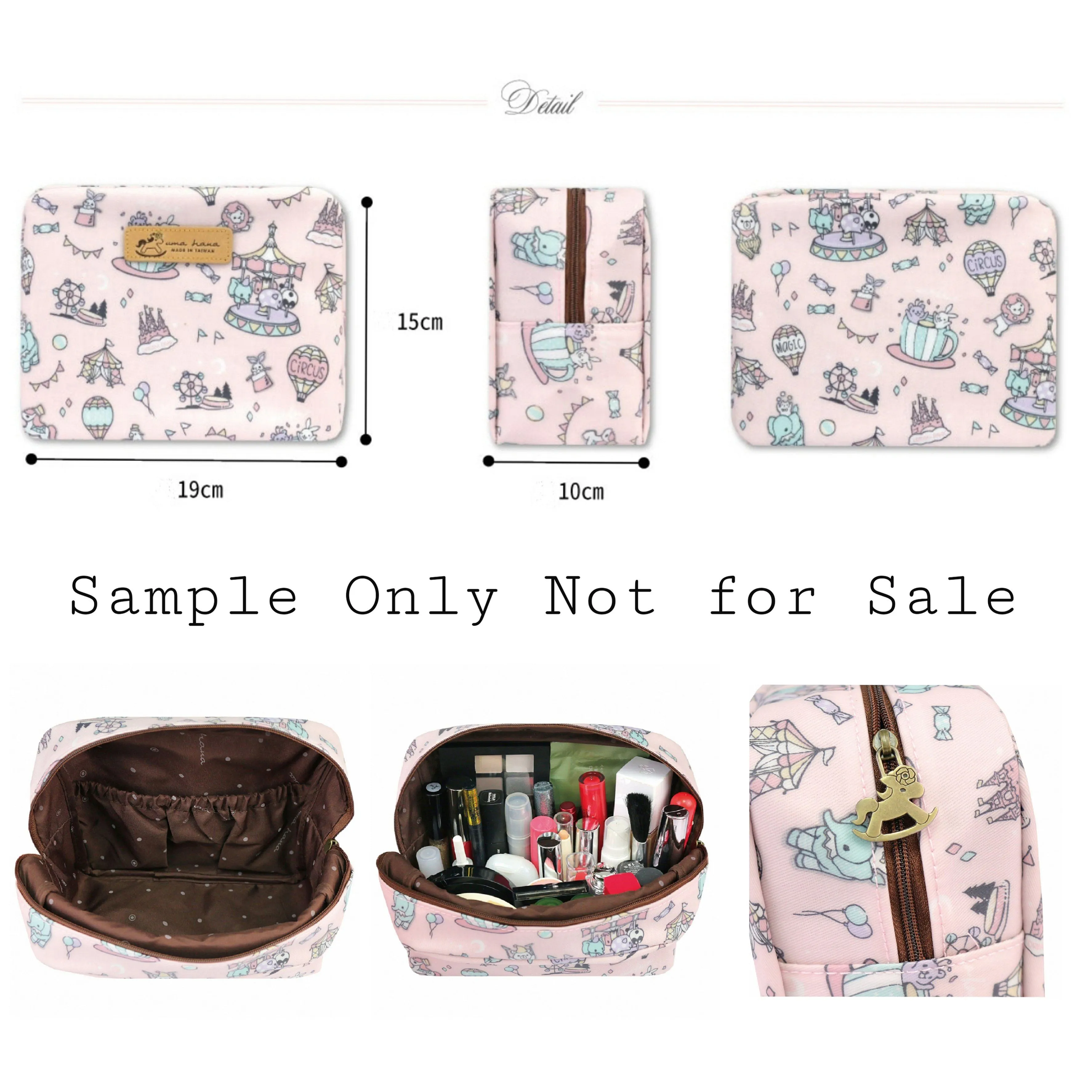 Blue Floral Bloom Cube Cosmetic Bag