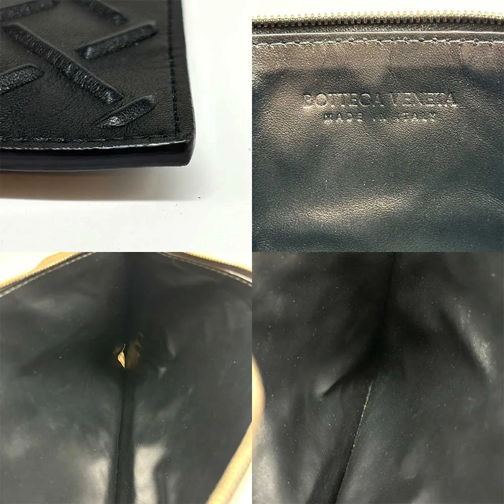 Bottega Veneta Leather Nappa Graphic Clutch Bag 592643