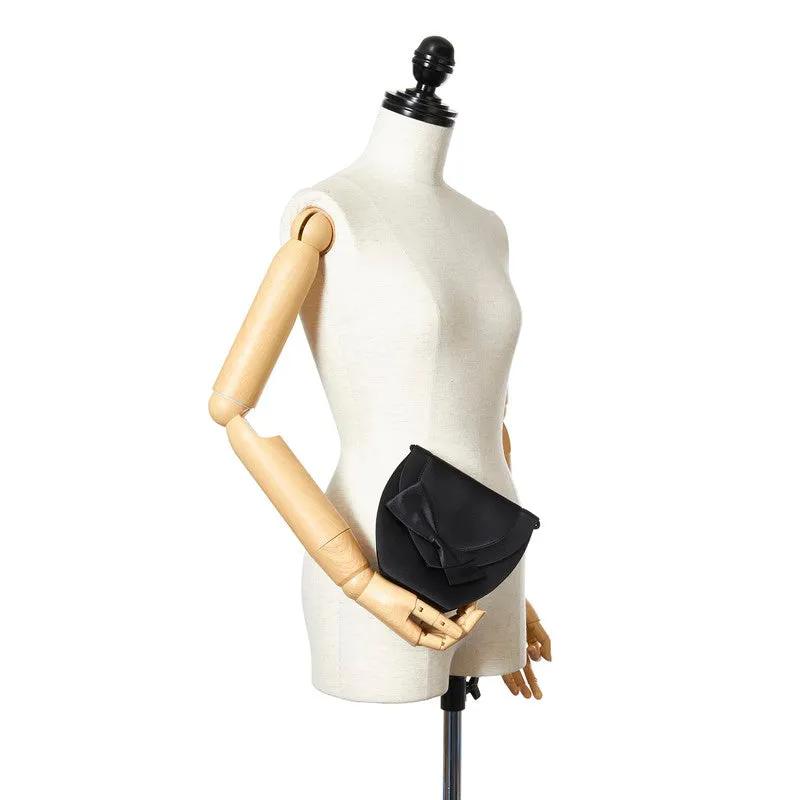 Bow Leather Clutch Bag