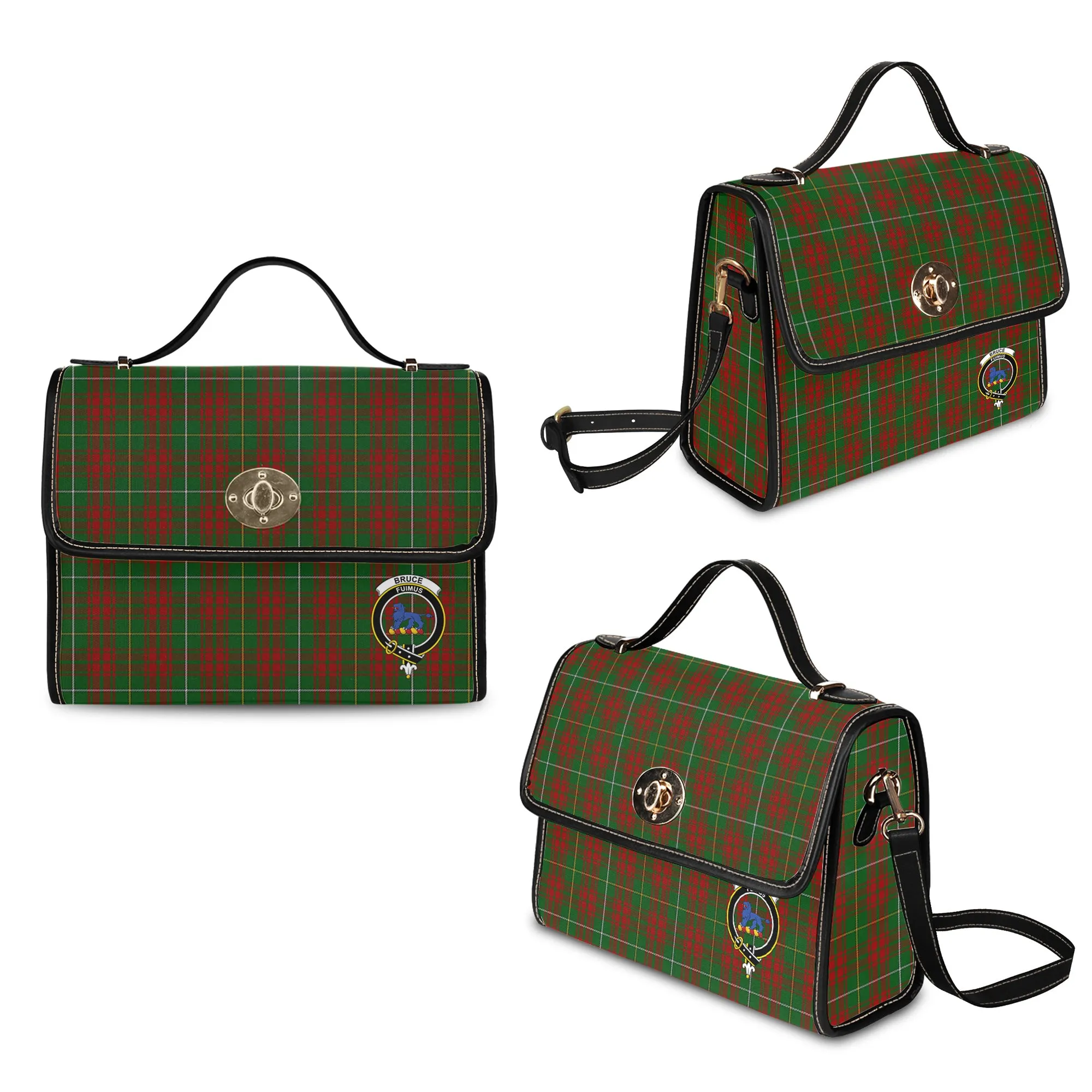 Bruce Hunting Tartan Waterproof Canvas Bag with Family Crest
