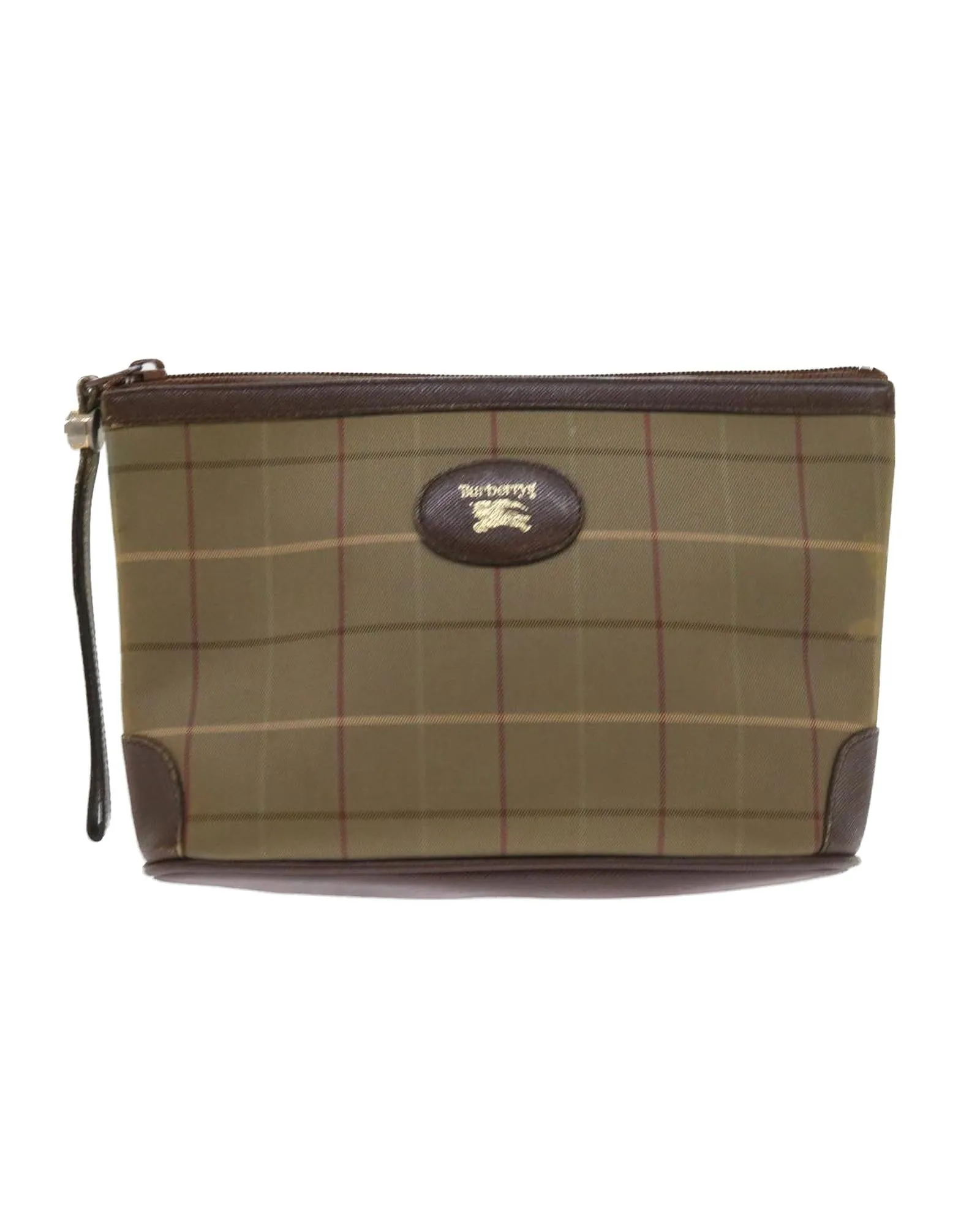 Canvas Clutch Bag with Nova Check Design