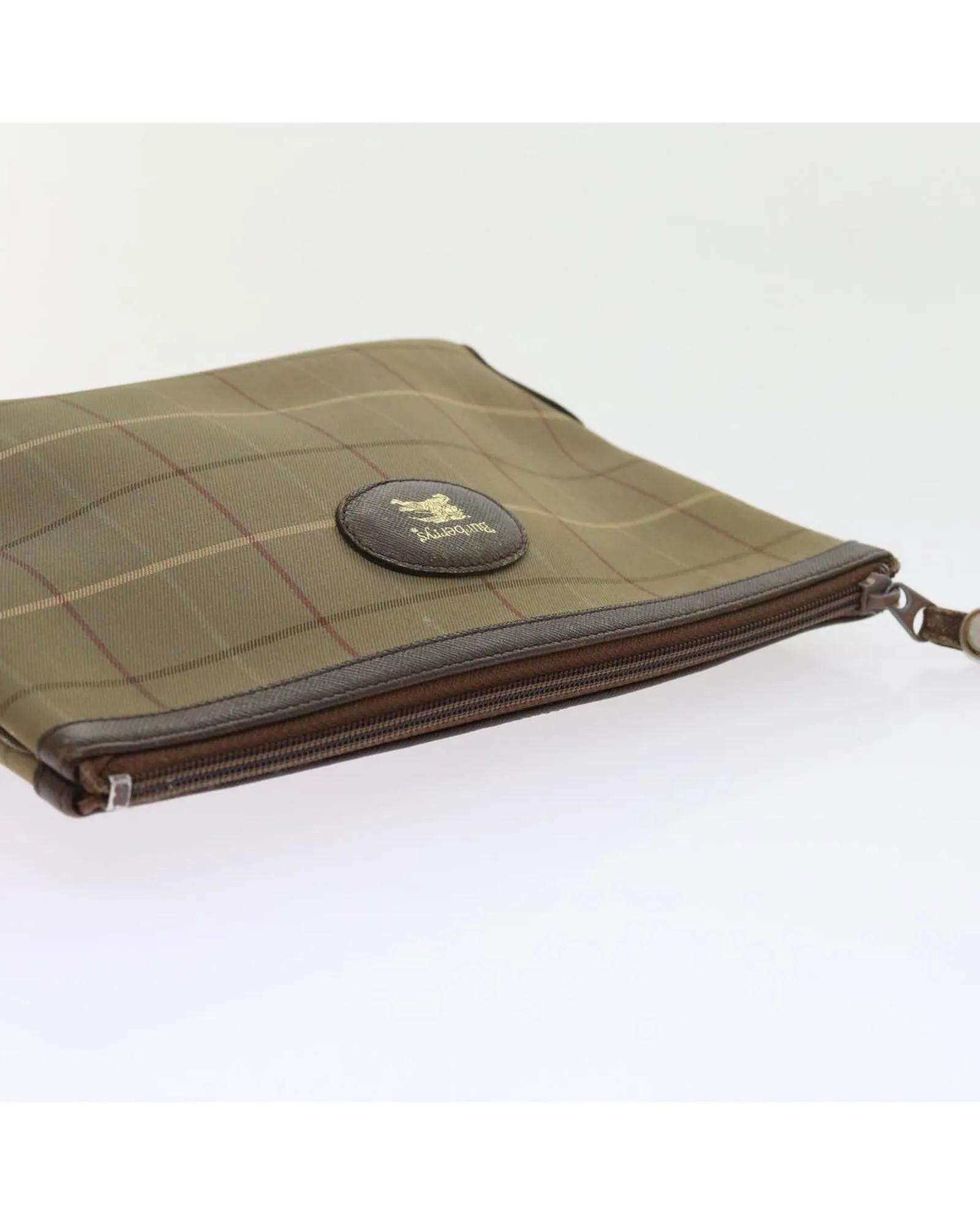 Canvas Clutch Bag with Nova Check Design