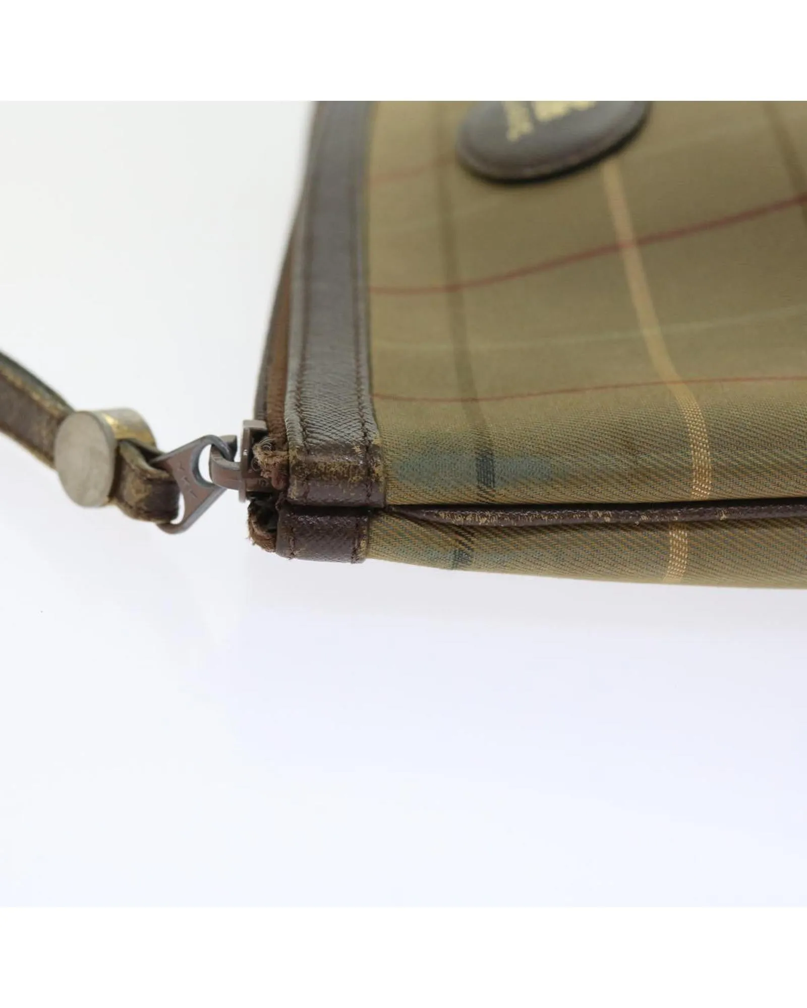 Canvas Clutch Bag with Nova Check Design
