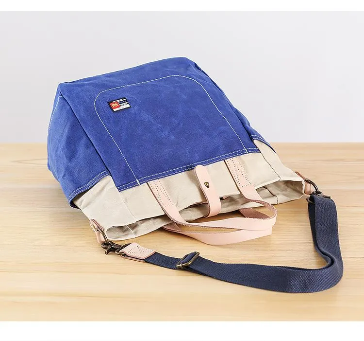Canvas Leather Mens Womens 13" Waterproof Tote Bag Handbag Tote Bag Shoulder Bag Tote Purse For Men