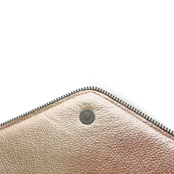 CASTLECRAG - Womens Rose Gold Leather Envelope Clutch Bag Evening Pouch