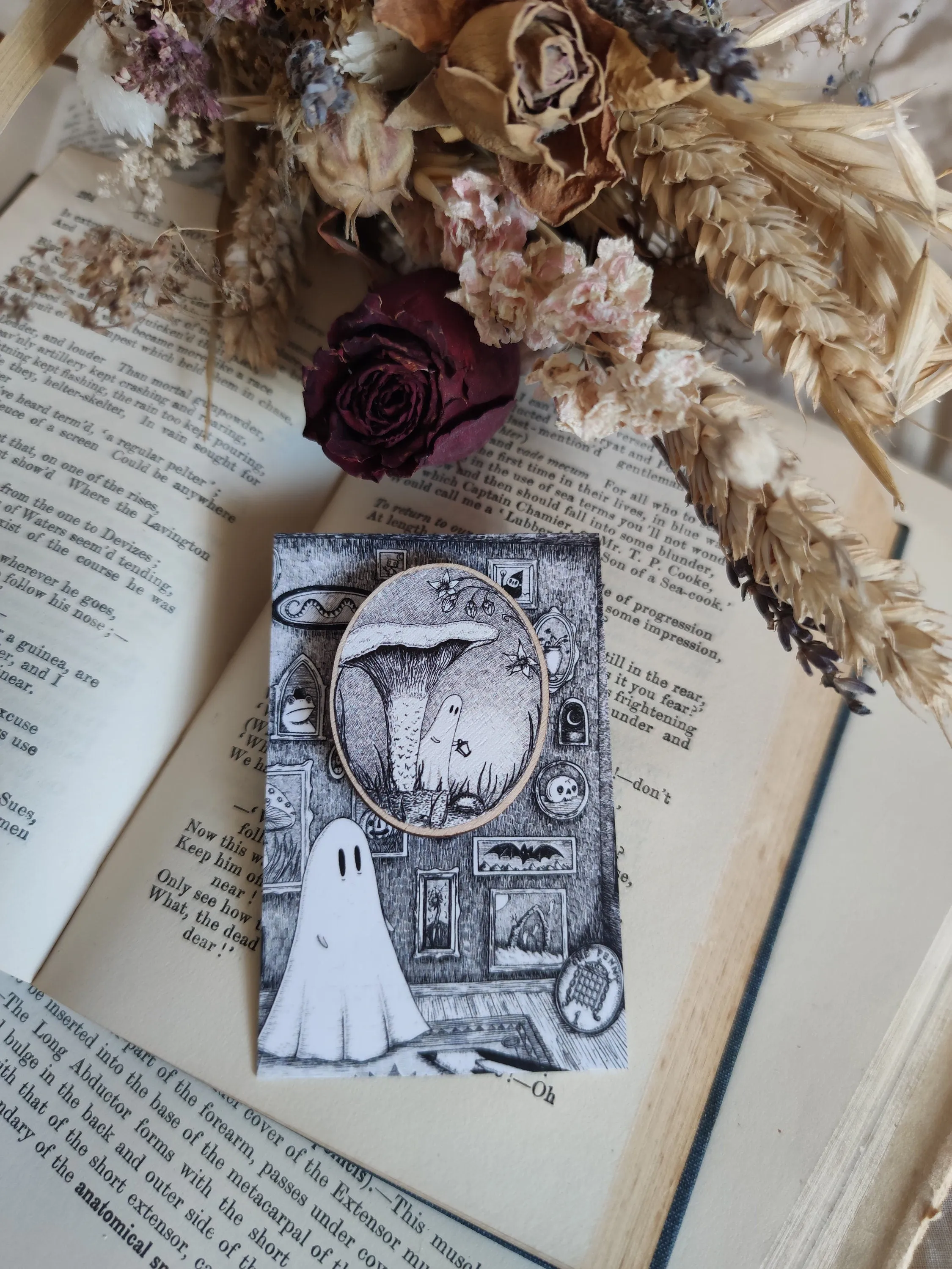 Chanterelle Spook Wooden Pin