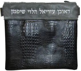 Croc Leather Tallis Bag 640G-BK
