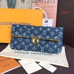 Denim Clutch Bag M44472 Blue