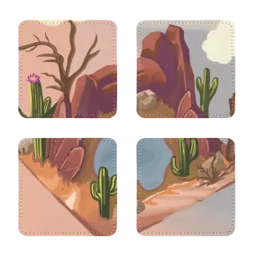 Desert Rocks Sublimation Coasters Pack of Four