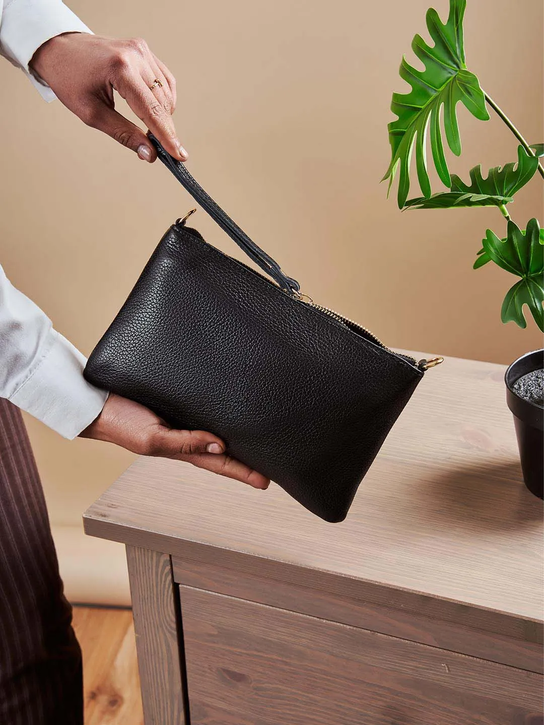 Eleganza Duo-Size Leather Purse (Bundle)