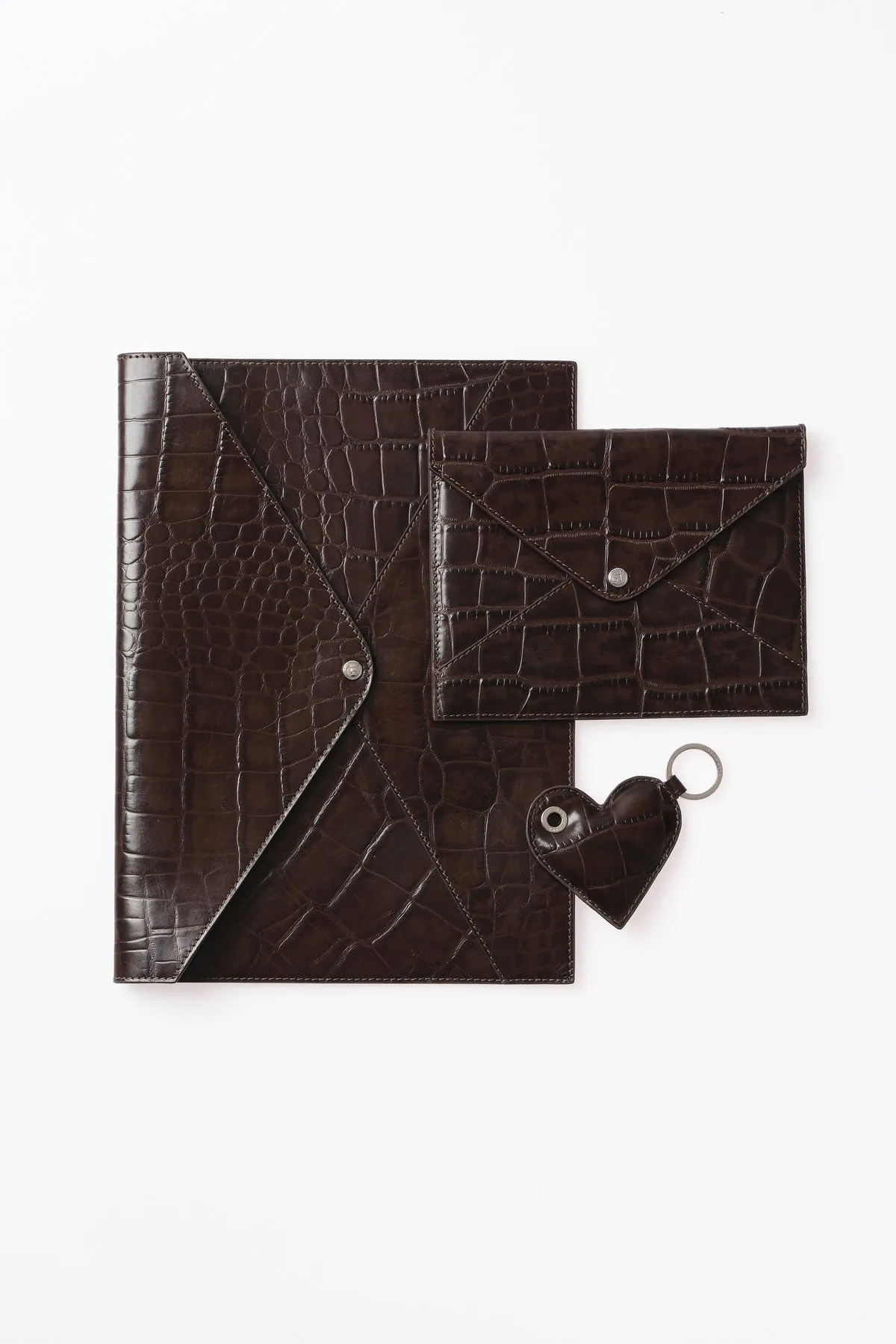 Envelope Bag — Brown Croco