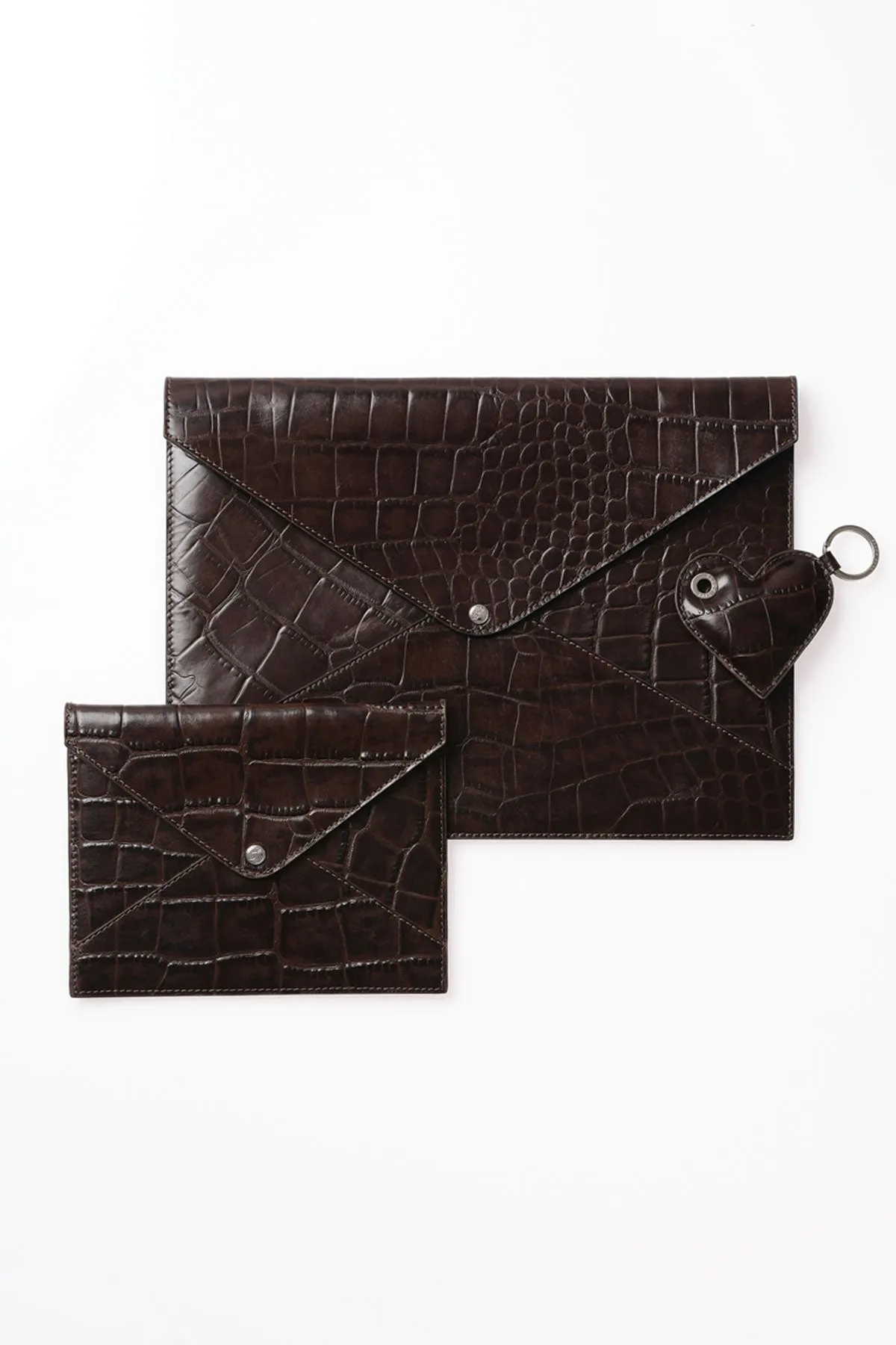 Envelope Bag — Brown Croco