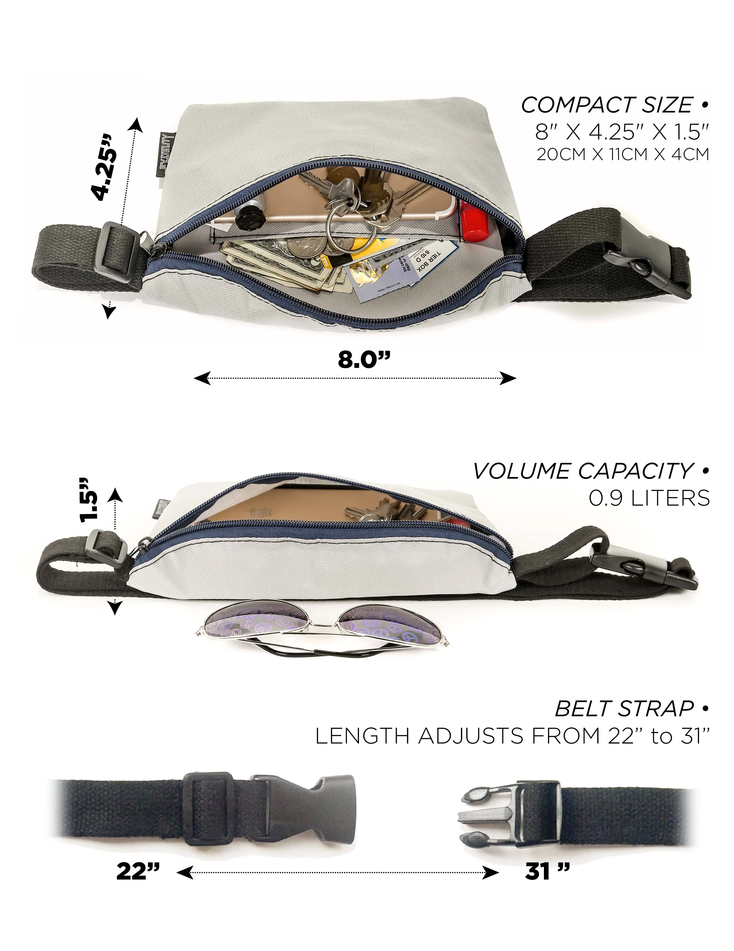 Fanny Pack | Kids Slim | METALLIC Rose Gold