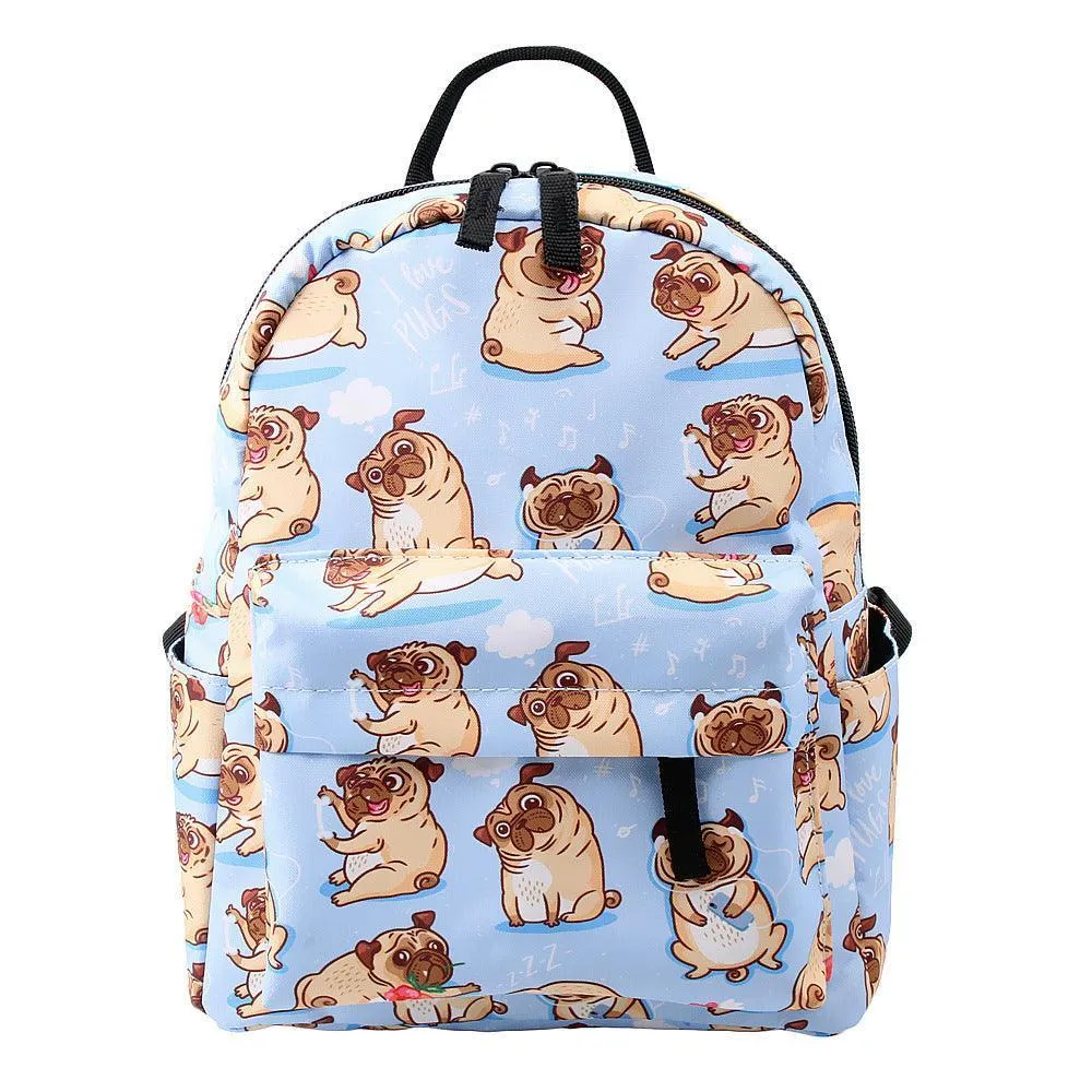 Fashion Waterproof Printing Backpack With Puppy Pattern