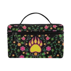 Floral Bearpaw Pink and Yellow Cosmetic Bag/Large