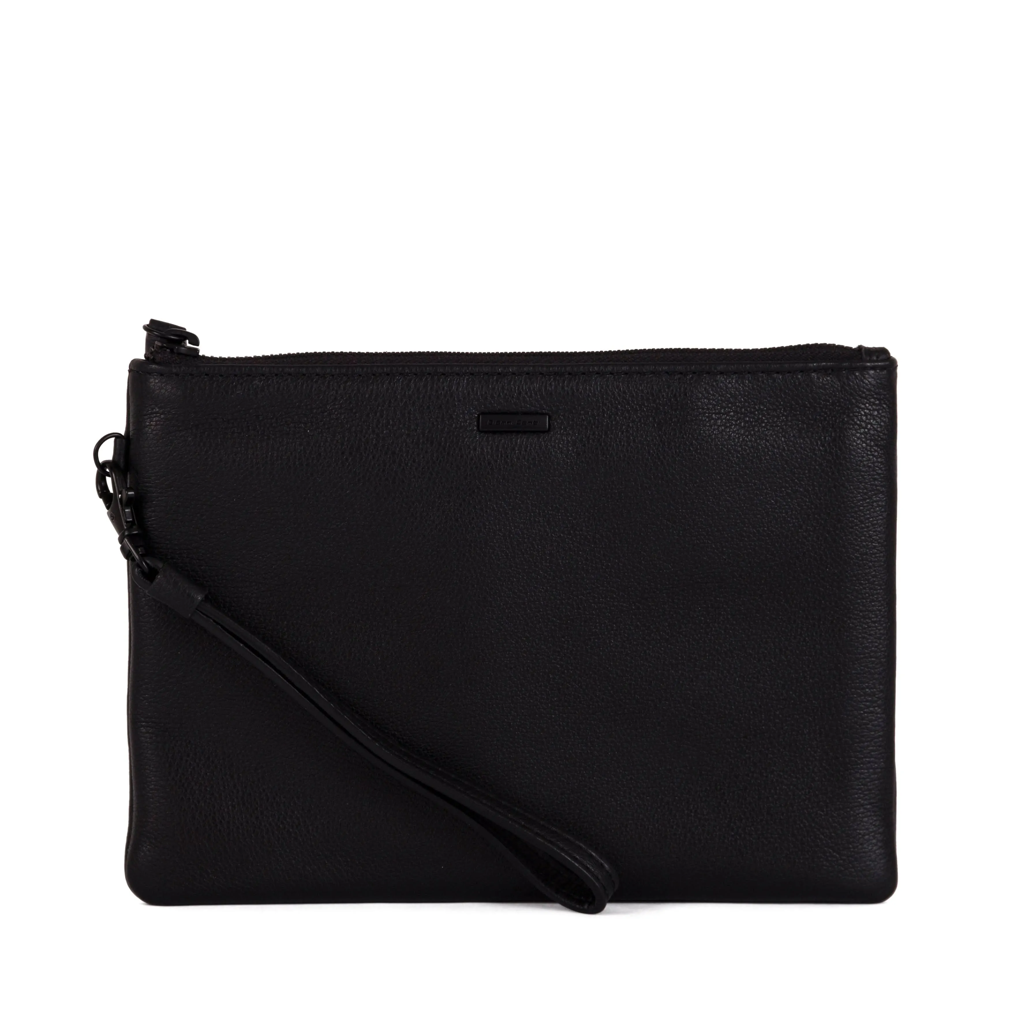 Gianni Conti Lillie Black Leather Clutch