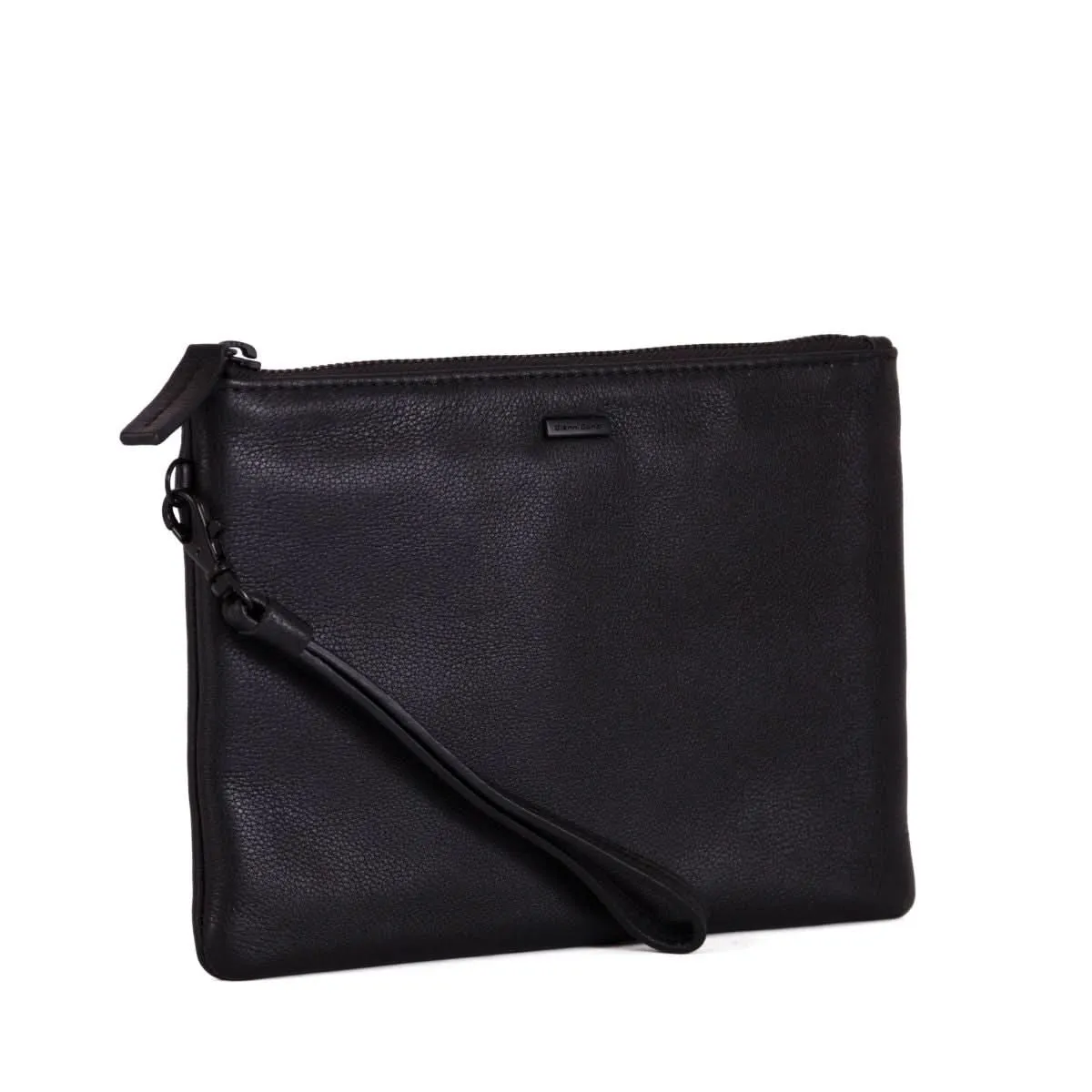 Gianni Conti Lillie Black Leather Clutch