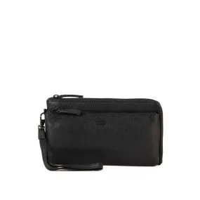 Gianni Conti Lois Black Leather Clutch