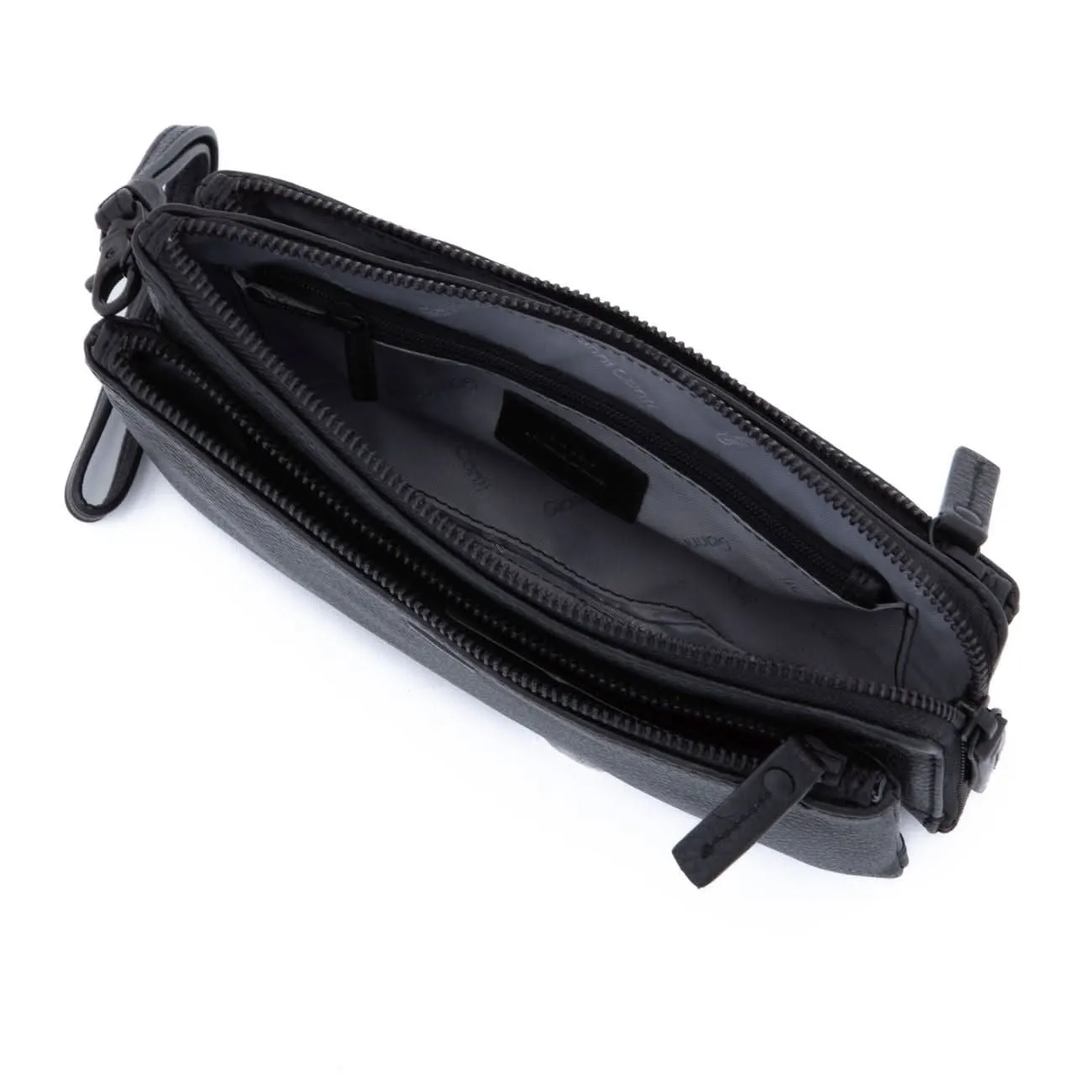 Gianni Conti Lois Black Leather Clutch