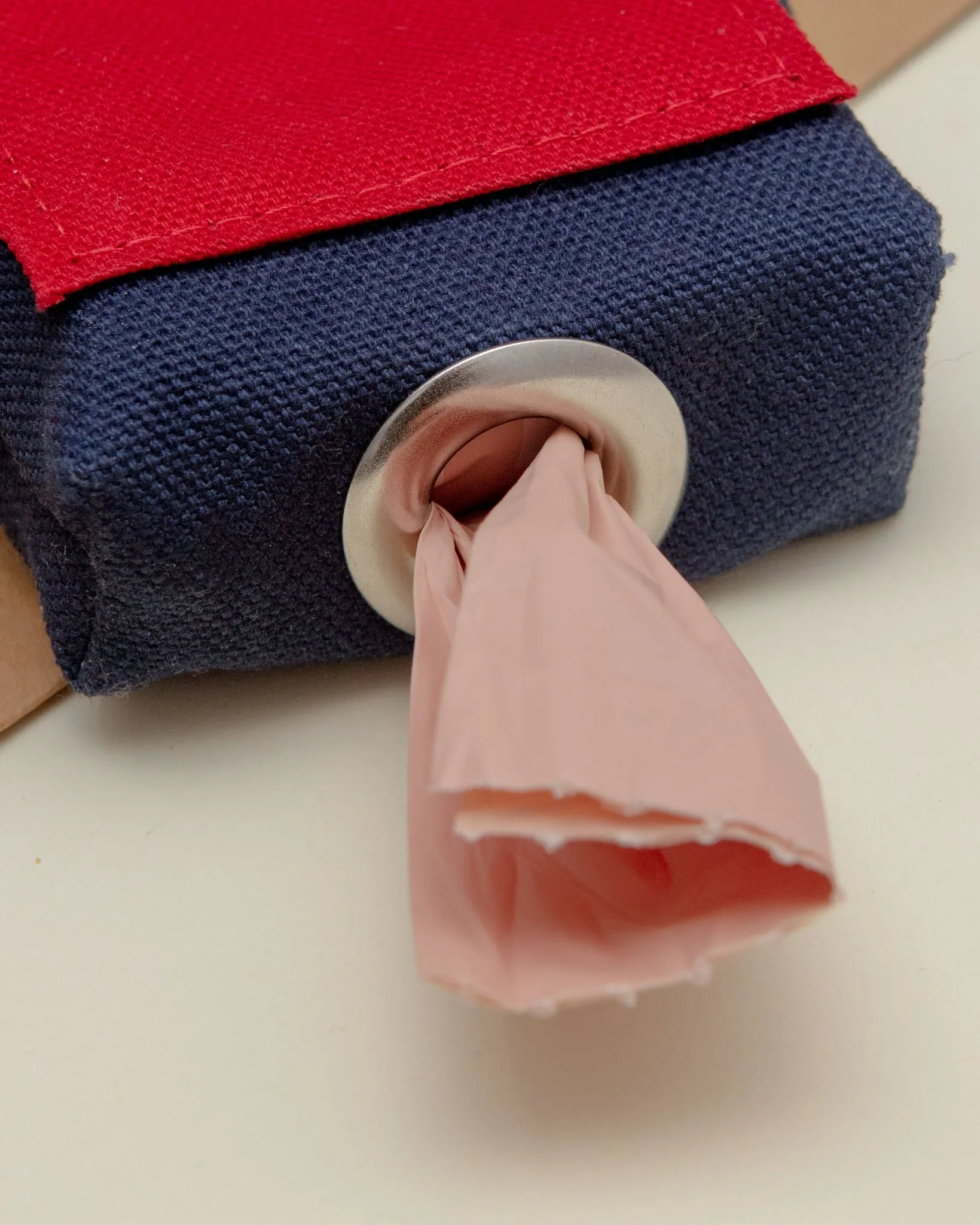 Good Girl Bag Treat   Poop Bag Holder in Navy Canvas (Made in NYC)