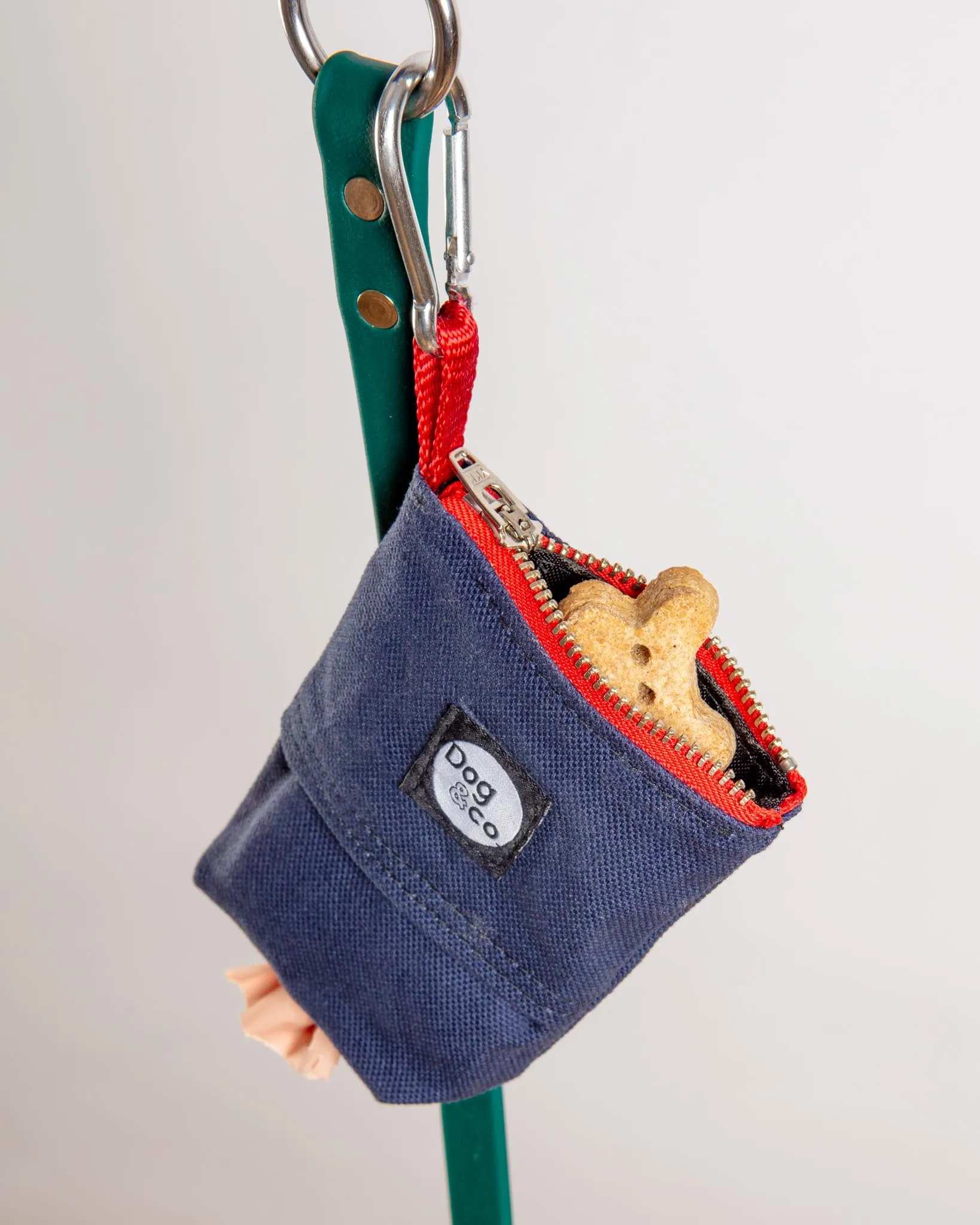 Good Girl Bag Treat   Poop Bag Holder in Navy Canvas (Made in NYC)