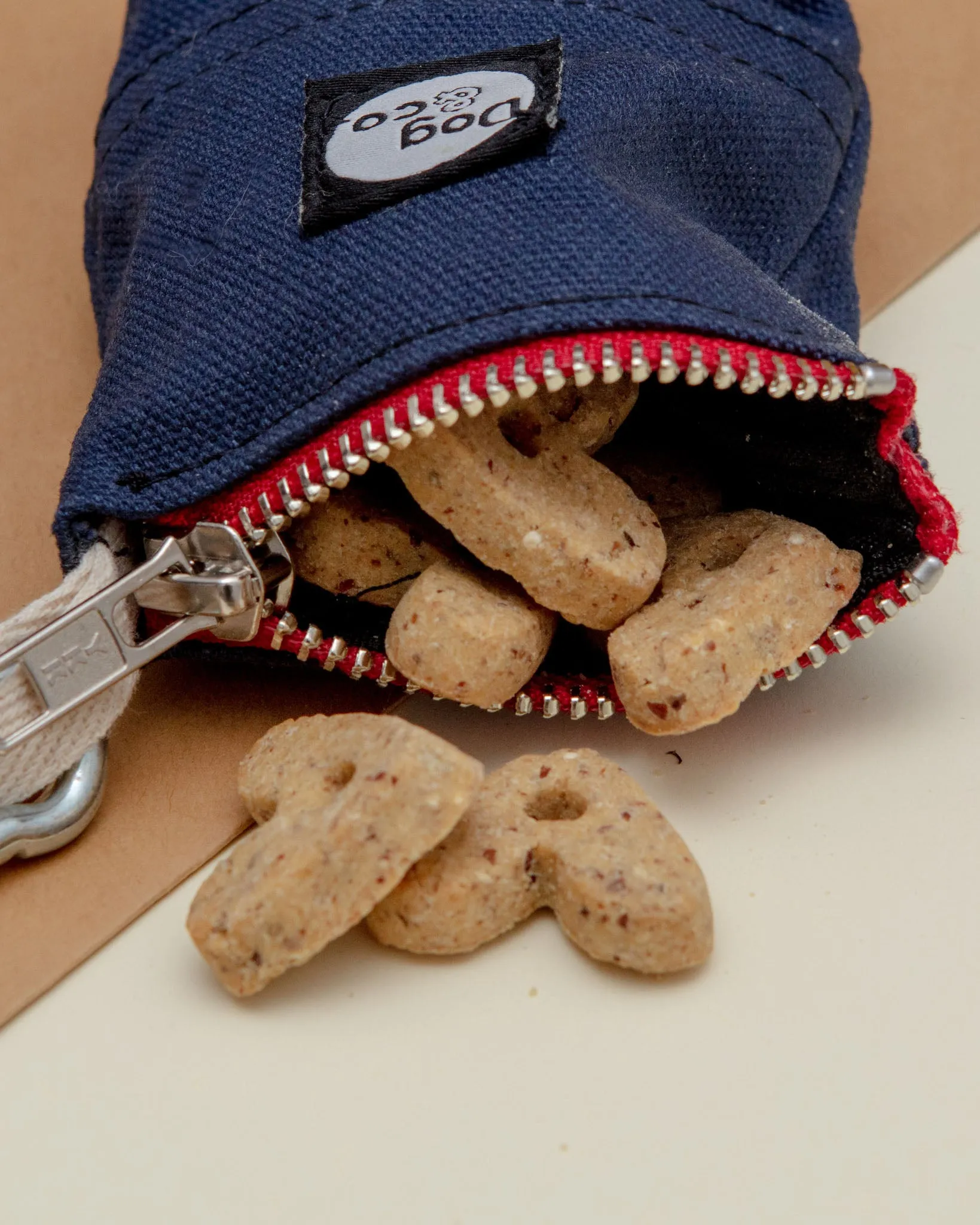 Good Girl Bag Treat   Poop Bag Holder in Navy Canvas (Made in NYC)