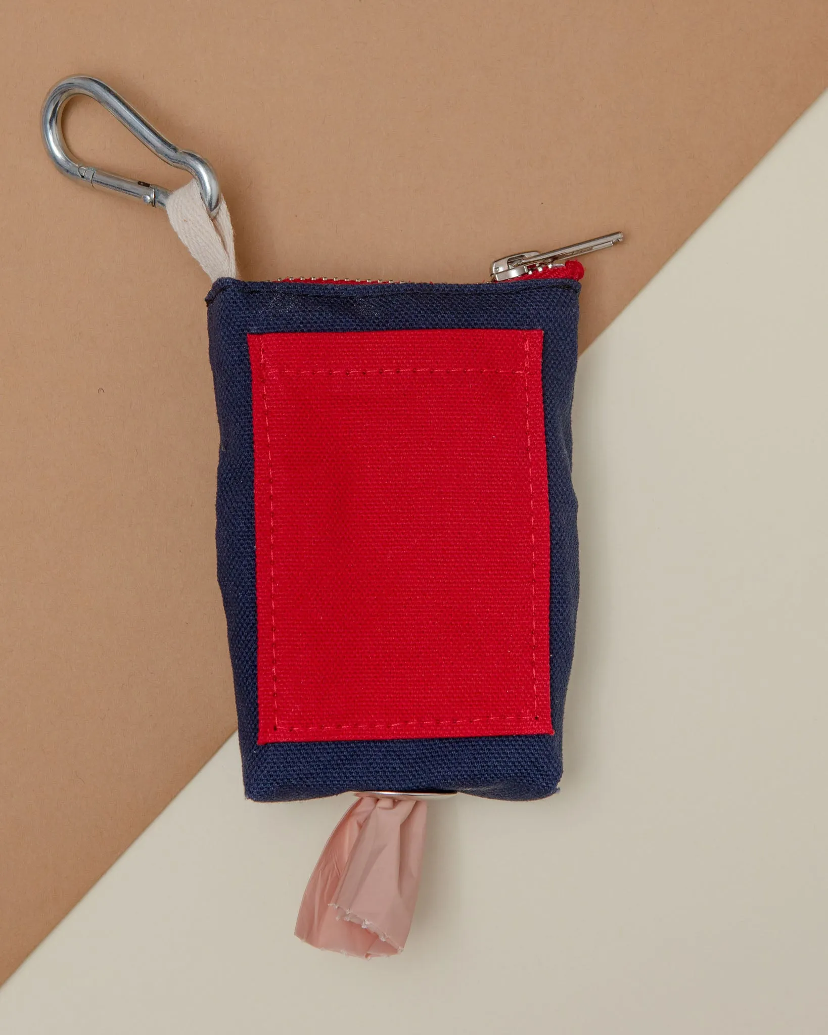 Good Girl Bag Treat   Poop Bag Holder in Navy Canvas (Made in NYC)