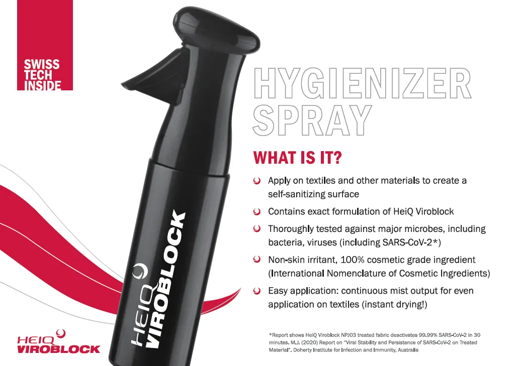HeiQ Viroblock Textile Hygienizer (500ML/Bag)