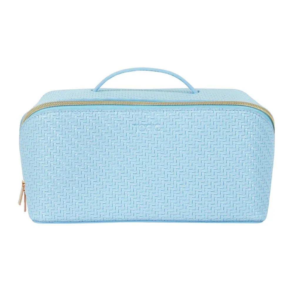 Herringbone Beauty Bag Large | Bluebell