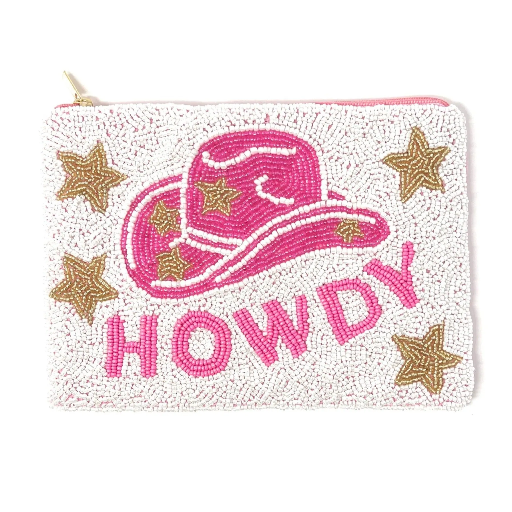 Howdy Large Beaded Purse