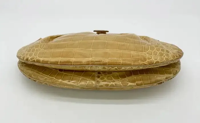 Judith Leiber Tan Alligator Clutch