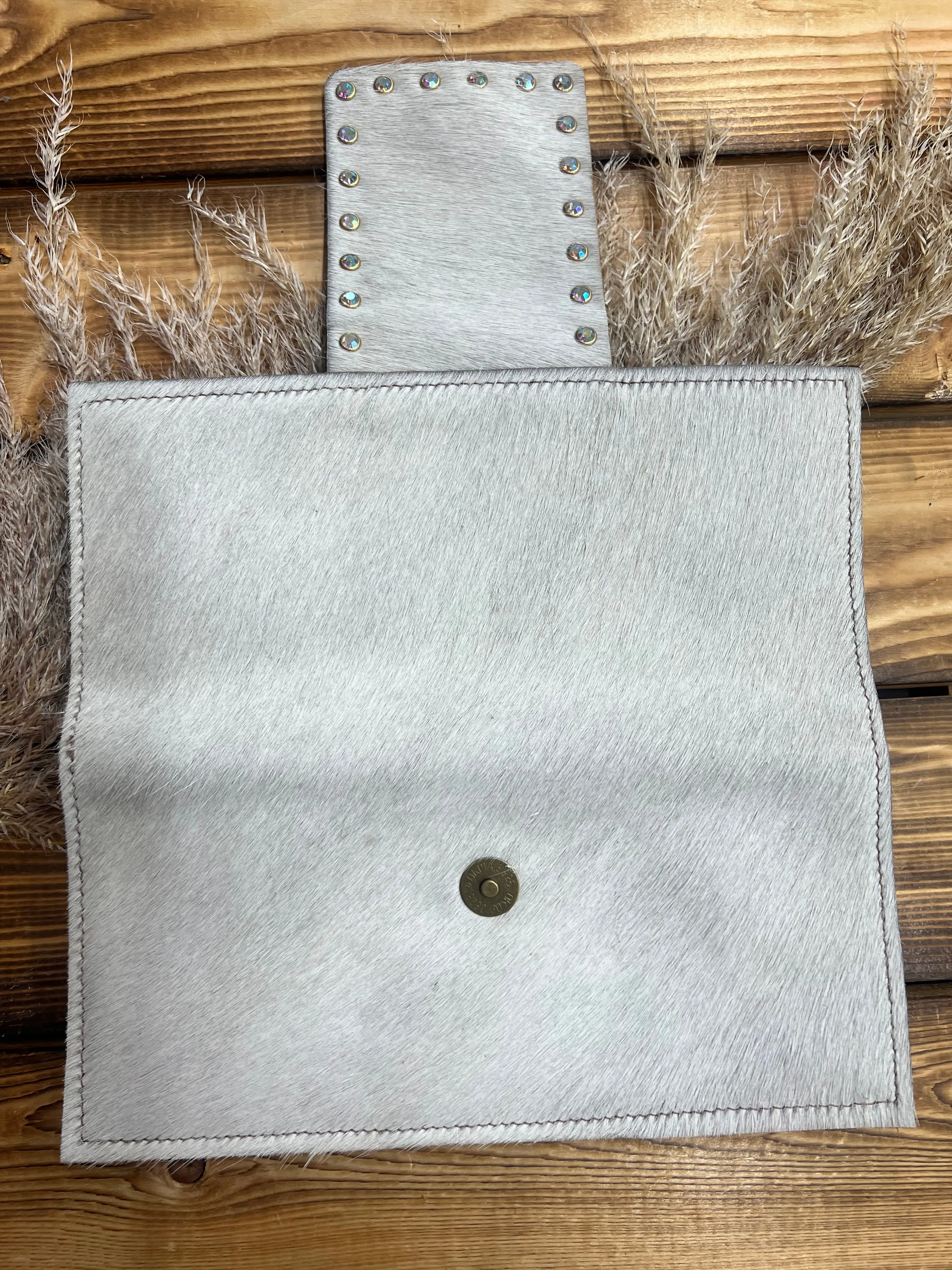 K.I.G. Extra Large Leather Wallet - White HOH