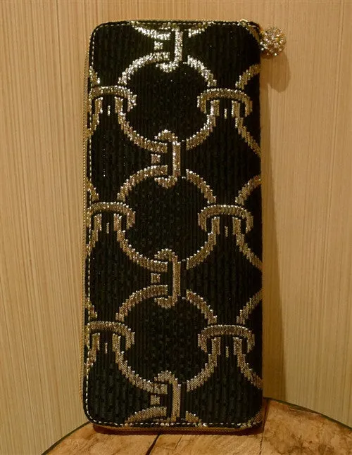 Kotur Brocade Kellet Clutch with a Pave Swarovski Crystal Closure