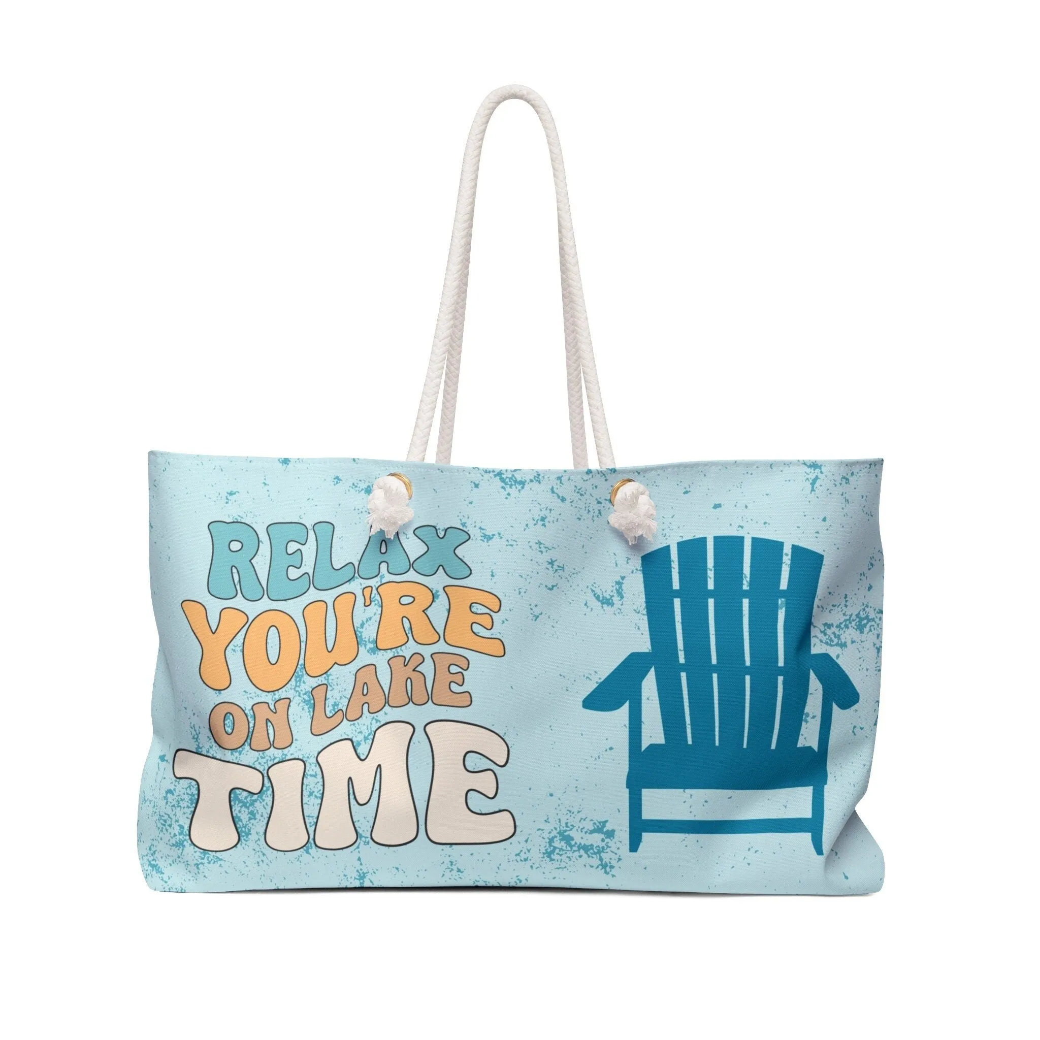 Lake Time Canvas Weekender Tote Bag