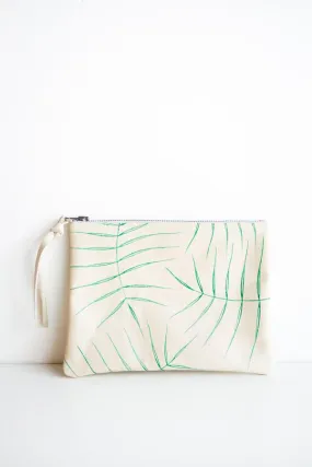 Leather Zipper Clutch